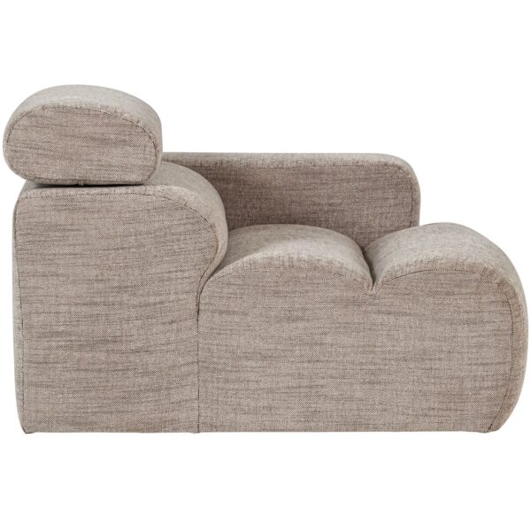Novi 1-seater element arm right natural melange - Image 7