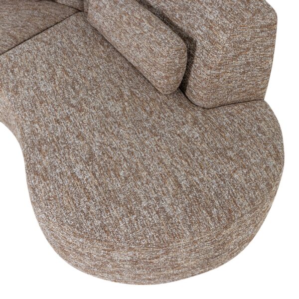 BATAVIER HALF ROUND SOFA 4-SEATER LIGHT BROWN MELANGE - Image 5