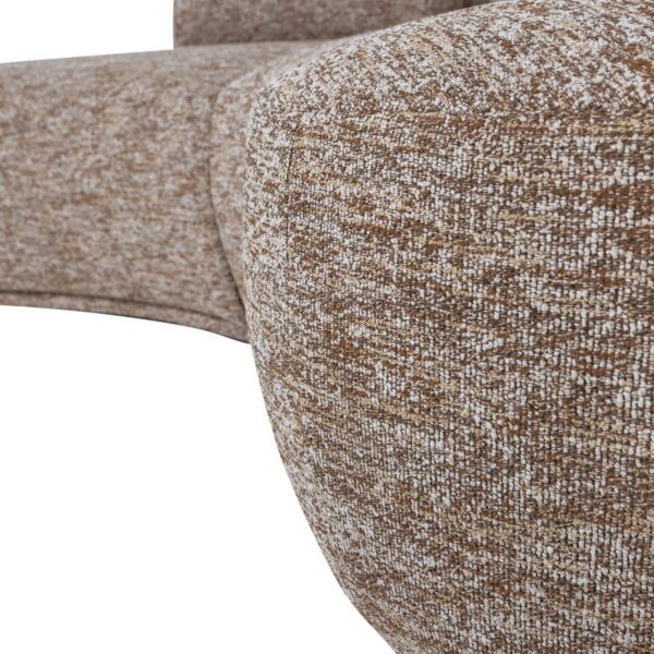 BATAVIER HALF ROUND SOFA 4-SEATER LIGHT BROWN MELANGE - Image 4