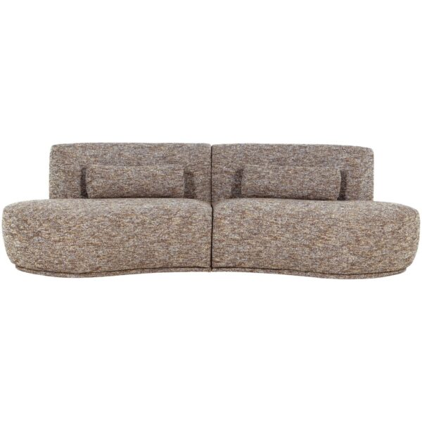 BATAVIER HALF ROUND SOFA 4-SEATER LIGHT BROWN MELANGE