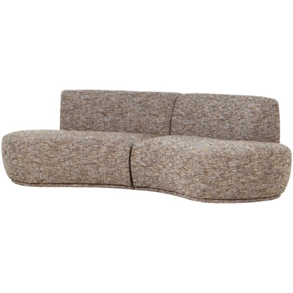 BATAVIER HALF ROUND SOFA 4-SEATER LIGHT BROWN MELANGE - Image 3