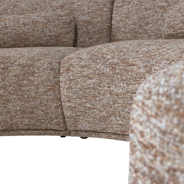 BATAVIER HALF ROUND SOFA 6-SEATER LIGHT BROWN MELANGE - Image 4