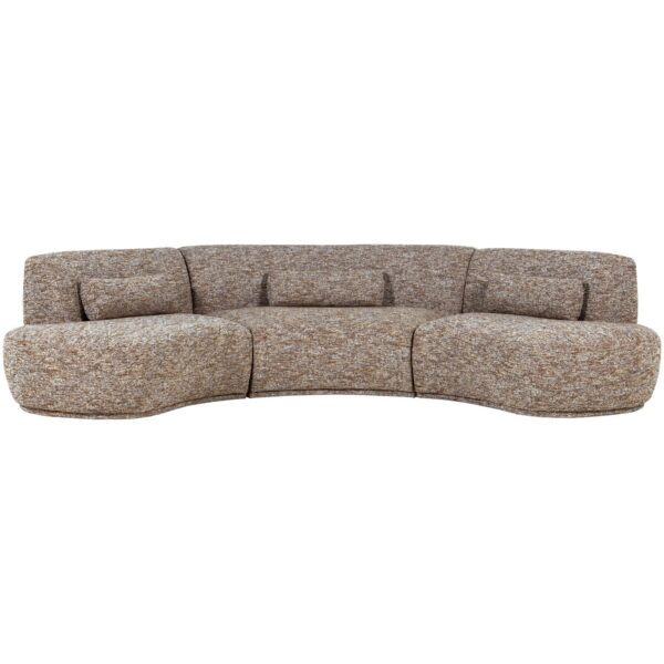 BATAVIER HALF ROUND SOFA 6-SEATER LIGHT BROWN MELANGE - Image 5