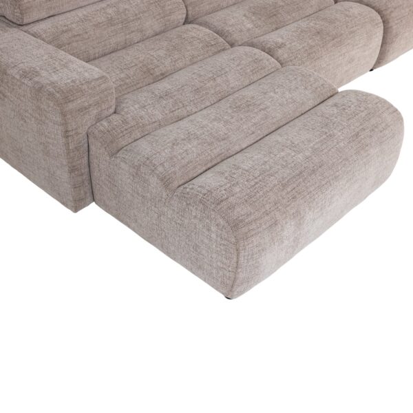 NOVI CHAISE LONGUE SOFA LEFT NATURAL MELANGE - Image 4