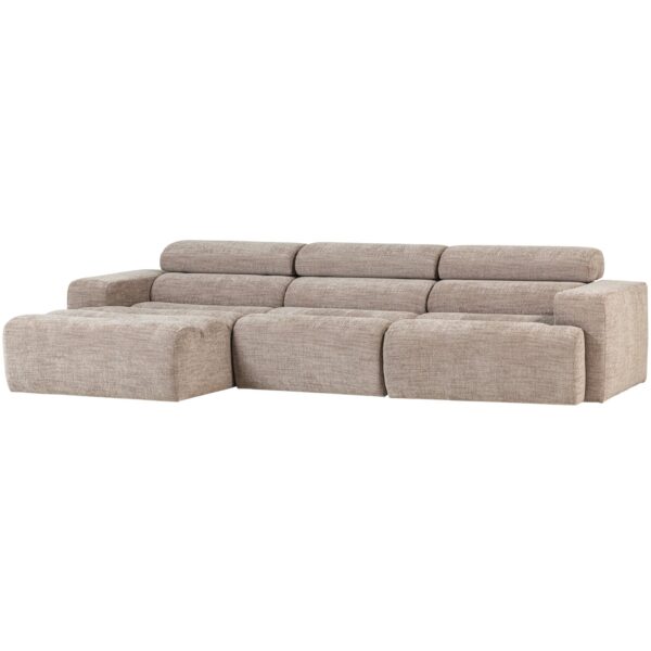 NOVI CHAISE LONGUE SOFA LEFT NATURAL MELANGE