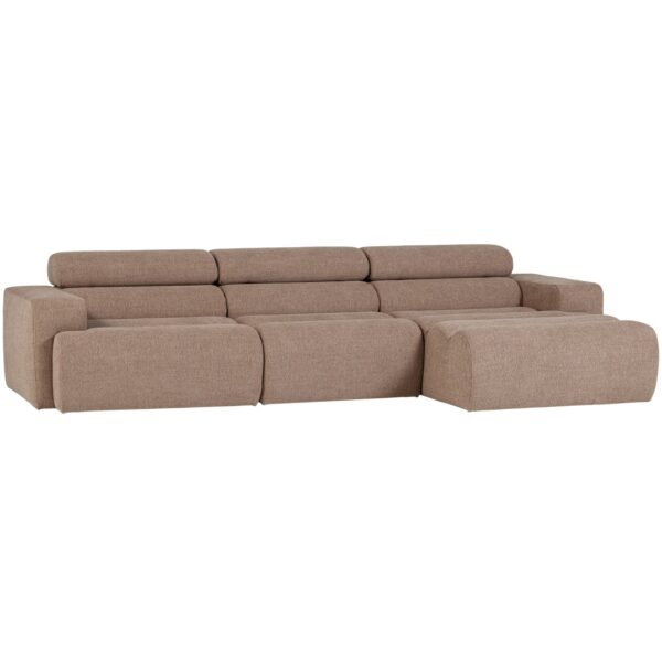 NOVI CHAISE LONGUE SOFA RIGHT BOUCLÉ TAUPE