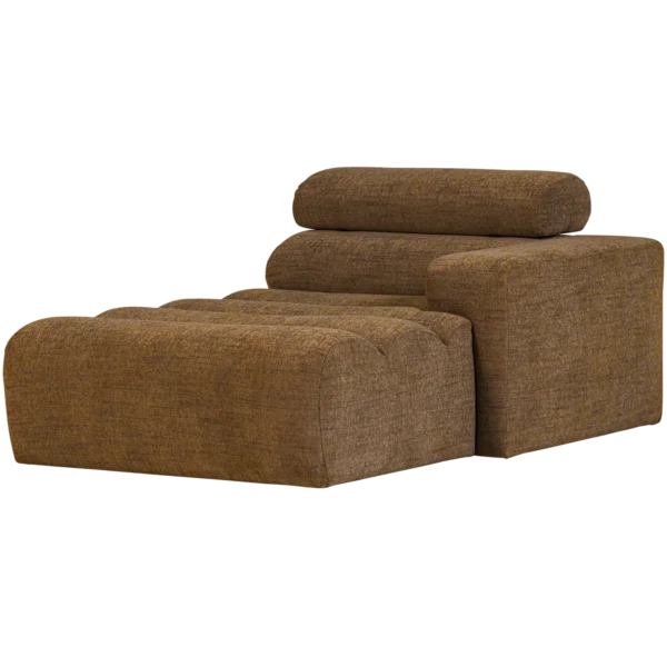 NOVI CHAISE LONGUE ELEMENT LEFT CARAMEL BROWN MELANGE/GREY/SAND - Image 4