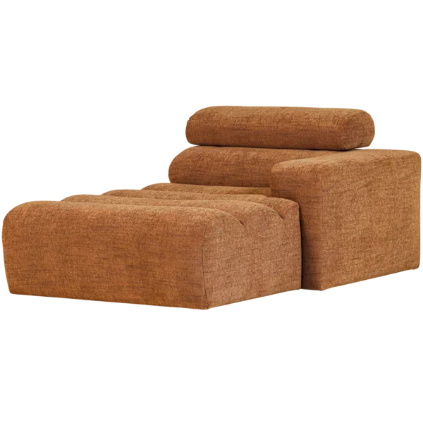 NOVI CHAISE LONGUE ELEMENT LEFT CARAMEL BROWN MELANGE/GREY/SAND - Image 6