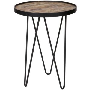 LEV SIDETABLE WOOD/METAL