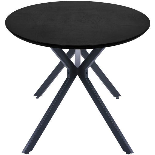 BRUNO DINING TABLE OVAL MDF BLACK 220x100CM - Image 3