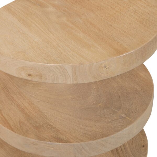 DARREN SEMICIRCULAR SIDE TABLE MANGO WOOD NATURAL - Image 3