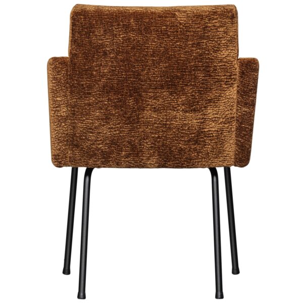 MOUNT DINING CHAIR WITH ARMREST 3D CHENILLE DARK BROWN/MID BROWN/SAND - Image 2