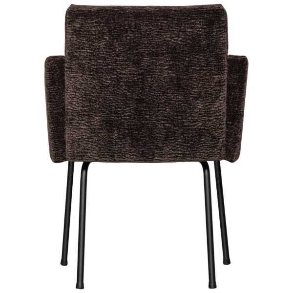 MOUNT DINING CHAIR WITH ARMREST 3D CHENILLE DARK BROWN/MID BROWN/SAND - Image 11