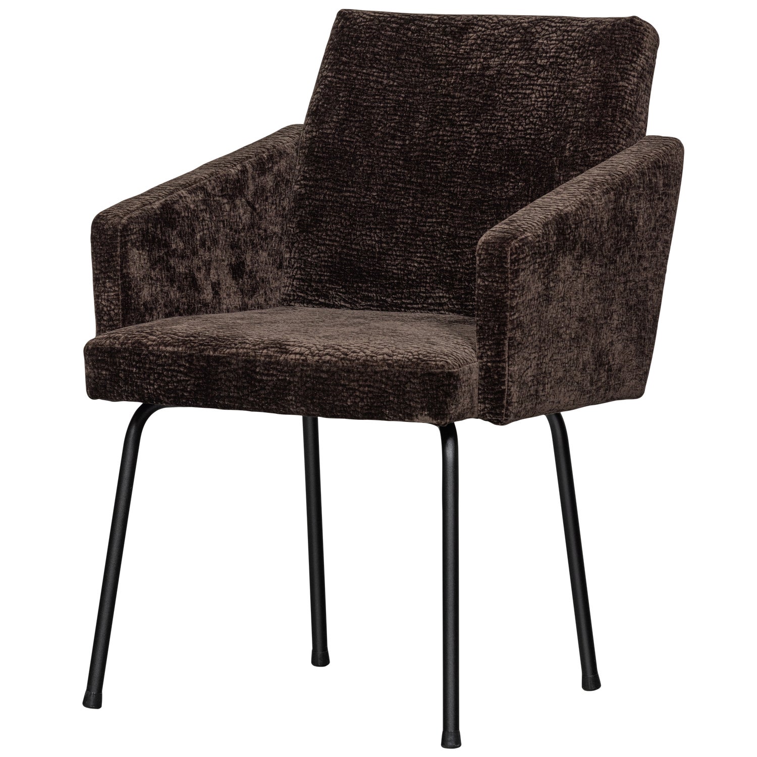 MOUNT DINING CHAIR WITH ARMREST 3D CHENILLE DARK BROWN/MID BROWN/SAND - Image 5