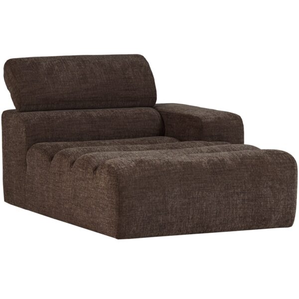 NOVI CHAISE LONGUE ELEMENT RIGHT DARK BROWN MELANGE/SAND/ORANGE/CARAMEL