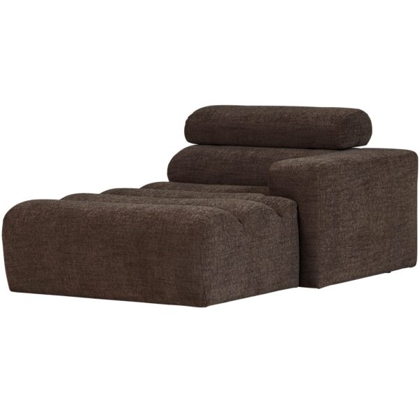 NOVI CHAISE LONGUE ELEMENT RIGHT DARK BROWN MELANGE/SAND/ORANGE/CARAMEL - Image 4