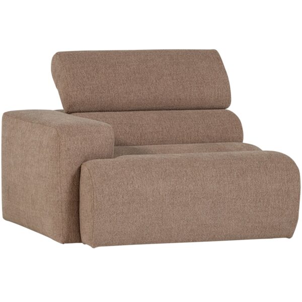 NOVI 1-SEATER ELEMENT ARM LEFT BOUCLÉ TAUPE