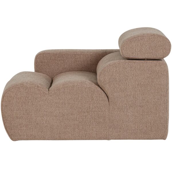 NOVI 1-SEATER ELEMENT ARM LEFT BOUCLÉ TAUPE - Image 6