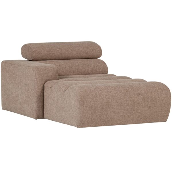 NOVI CHAISE LONGUE ELEMENT LEFT BOUCLÉ TAUPE - Image 4