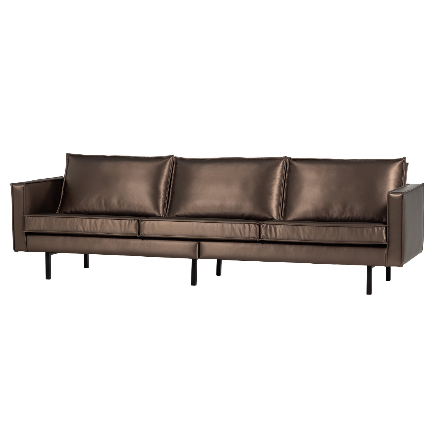 RODEO SOFA 3-SEATER METALLIC COPPER BROWN