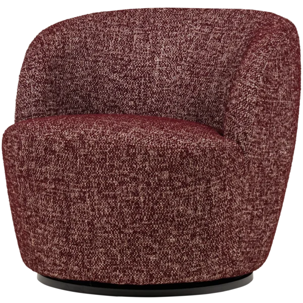 SERRA SWIVEL CHAIR BURGUNDY RED MELANGE - Image 4