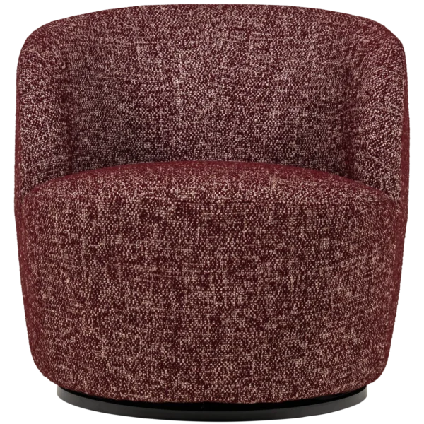 SERRA SWIVEL CHAIR BURGUNDY RED MELANGE - Image 5