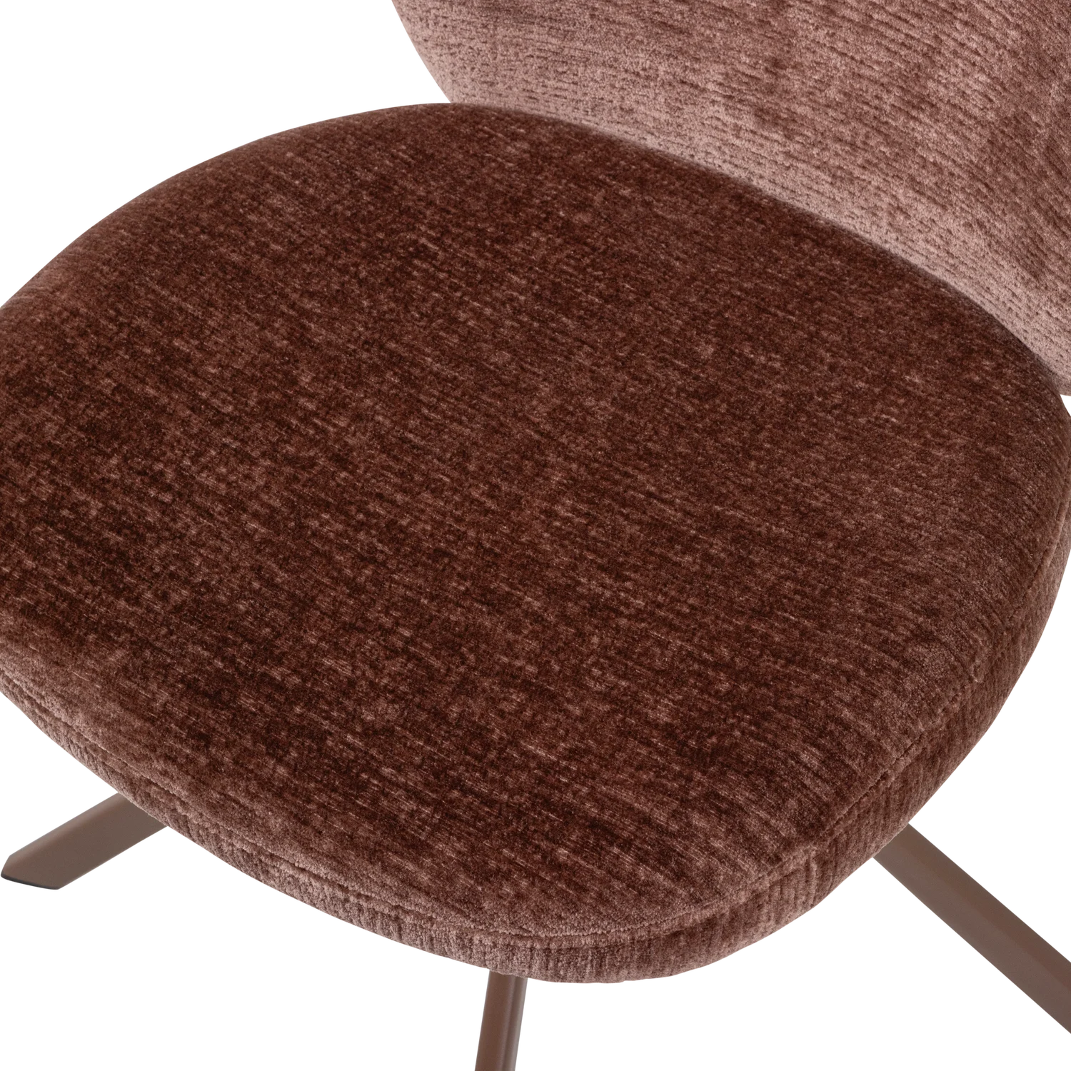 FEMKE DINING CHAIR CHENILLE BROWN - Image 6