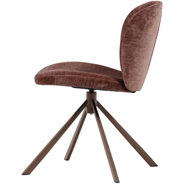 FEMKE DINING CHAIR CHENILLE BROWN - Image 4