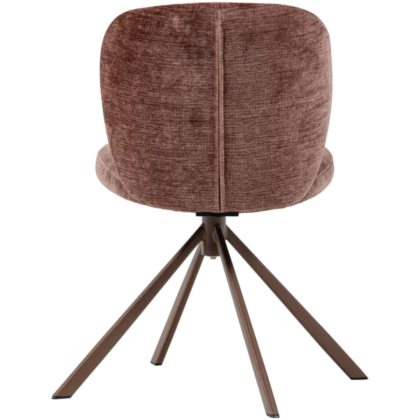 FEMKE DINING CHAIR CHENILLE BROWN - Image 5