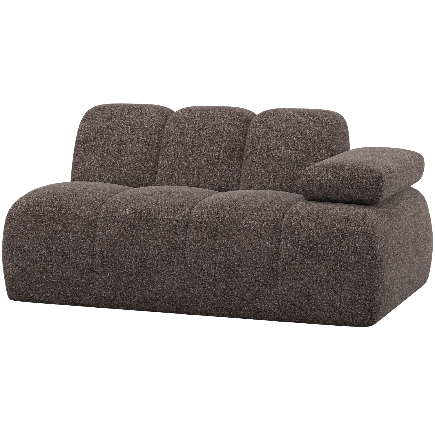 MOJO 1,5-SEATER ELEMENT ARM RIGHT WOOLLY BROWN