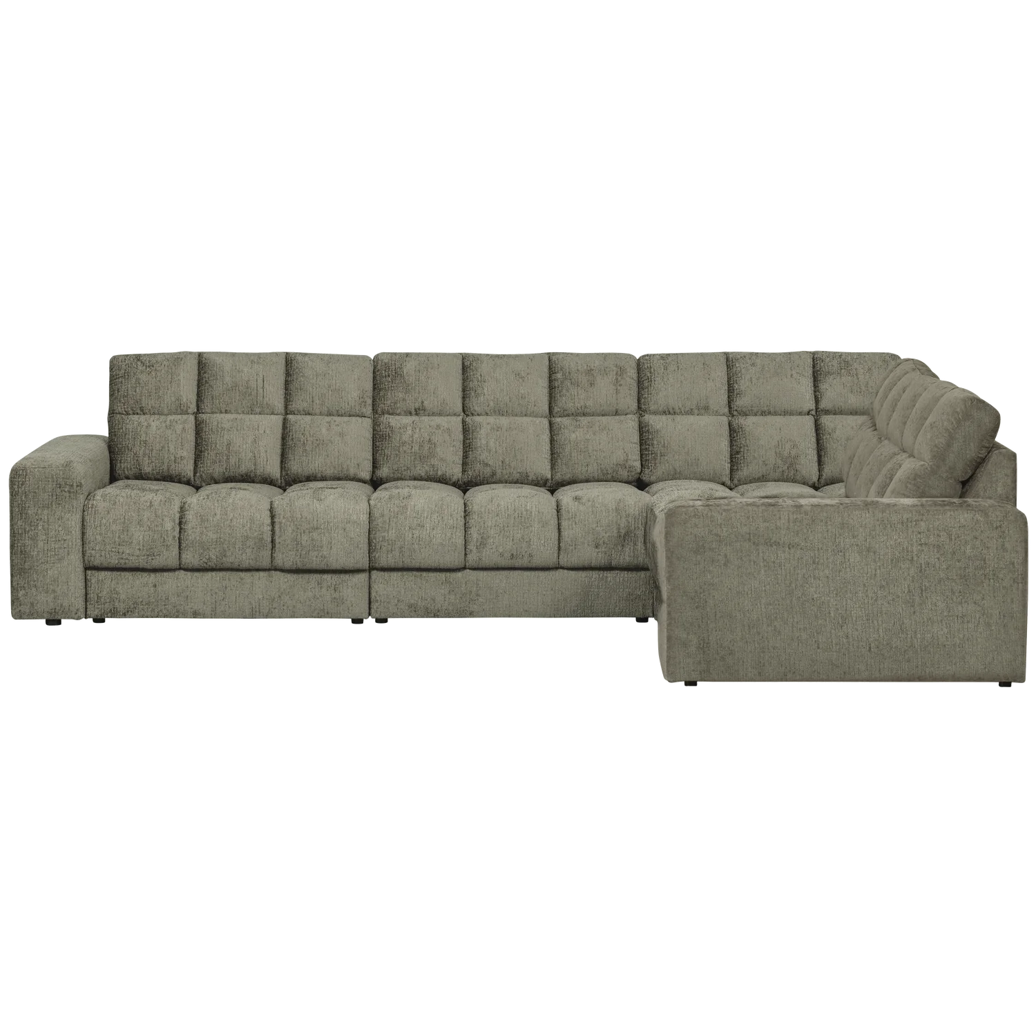 SECOND DATE CORNER SOFA RIGHT STRUCTURE VELVET BRASS/MULTICOLOUR - Slika 4