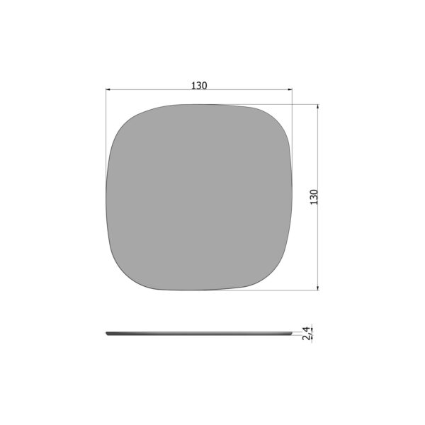 TABLO TABLE ASH MIST ORGANIC 130x130 [fsc] SQUARE LEG - Image 3