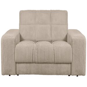 SECOND DATE ARMCHAIR RIB FABRIC TRAVERTIN