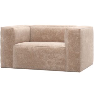 BEAN ARMCHAIR CHENILLE VELVET NATURAL