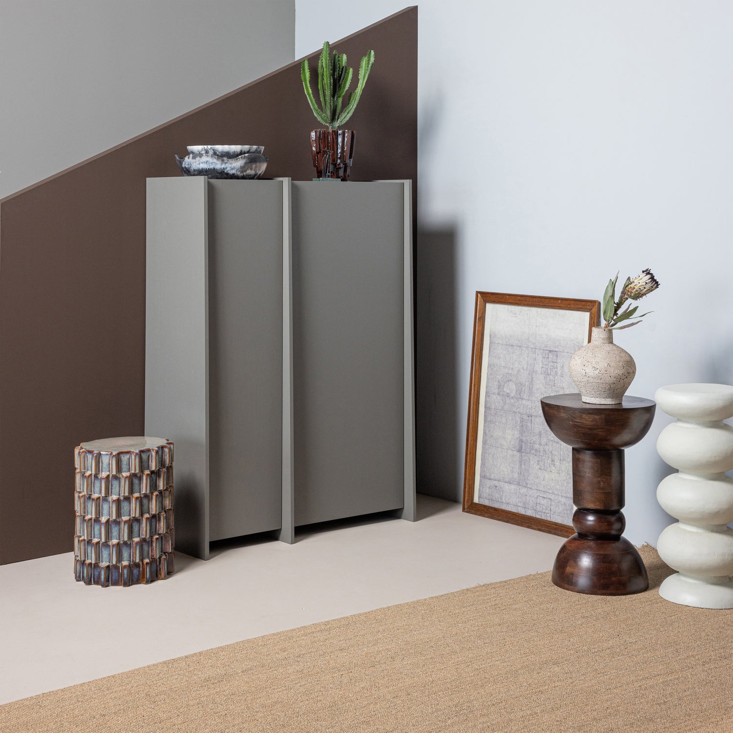 EMEL SIDE TABLE MANGO WOOD DARK BROWN - Slika 5