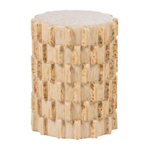 AXU DECORATIVE SIDE TABLE Ø35X45 CM CERAMIC SAND/ GREY-BLUE