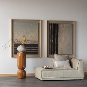 TOVAL PLANT STAND/POT HIGH METAL HIGH GLOSS HONEY YELLOW