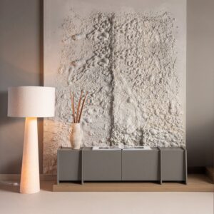 LOFT FLOOR LAMP XXL METAL/BOUCLÉ NATURAL 187xØ35CM