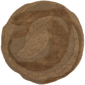 ORVI RUG WOOL/POLYESTER BROWN Ø160 CM