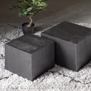 SANNE SIDE TABLES BLACK - SET OF 2