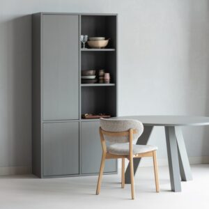 RHONDA DINING TABLE Ø129 CM OAK WARM GREY
